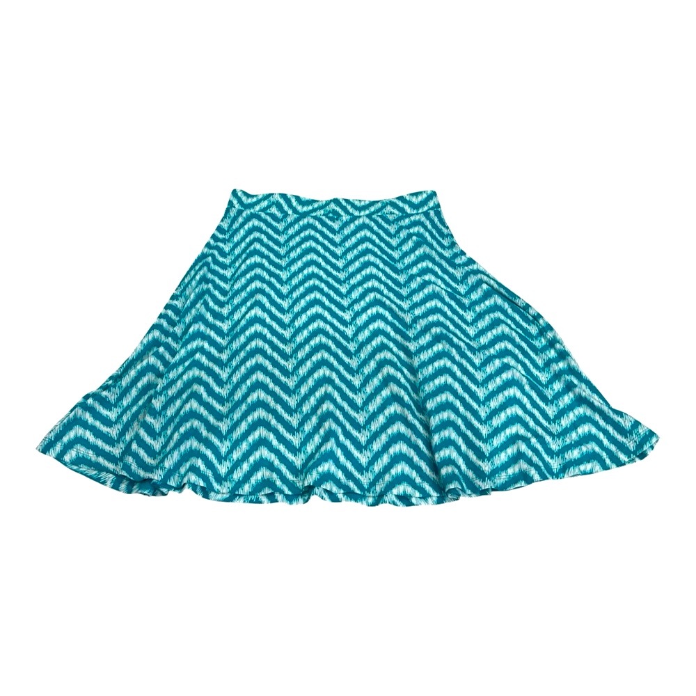 NWOT Teal & White A-Line Mini Skirt